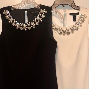 Set of 2 WHBM Pearl Embellished Neckline Dress